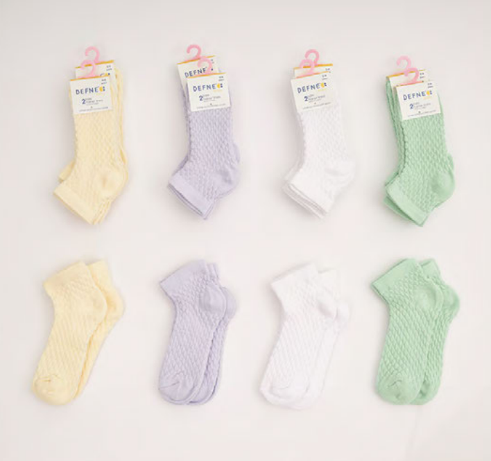 Wholesale 24-Piece Baby Girls Socks with BoxDefne 1064-DFN2P-K018-23(3-4) - 1