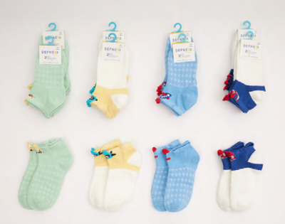 Wholesale 24-Piece Baby Socks with BoxDefne 1064-DFN2P-E016-23(18-24) - Defne