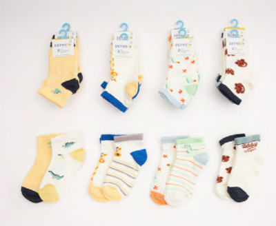 Wholesale 24-Piece Baby Socks with BoxDefne 1064-DFN2P-E017-23(12-18) - Defne
