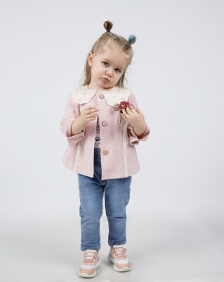 Wholesale 3-Piece Baby Girls Jacket T-shirt and Denim Pants Set 9-24M Miss Lore 1055-5525 - 1