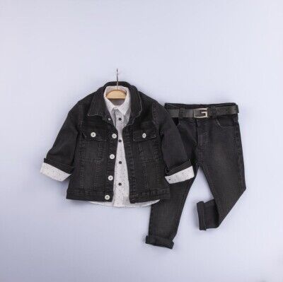 Wholesale 3-Piece Boys Jacket Set with Pants and Shirt 6-9Y Gold Class 1010-3221 - Gold Class