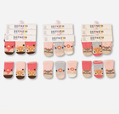 Wholesale 36-Piece Newborn Baby SocksDefne 1064-DFNB-K001-20 - Defne