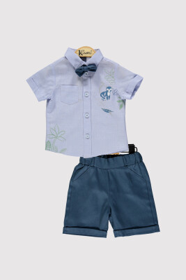 Wholesale 3pcs Baby Boys Shorts Shirt and Bowtie 6-18M Kumru Bebe 1075-4315 - Kumru Bebe (1)