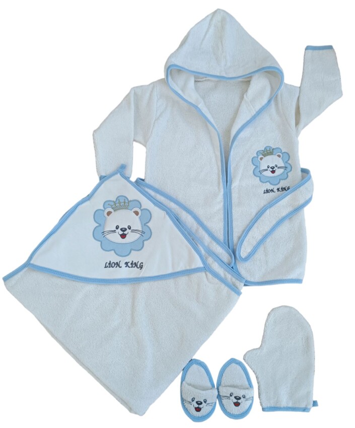 Wholesale 5-Piece Baby Boys Bathrobe Set 12-24M Tomuycuk 1074-55080 - 1