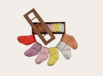 Wholesale 6pcs Baby Girl Newborn Booties Socks 0-6M Defne 1064-DFNB-6K006-24(0-6) - Defne