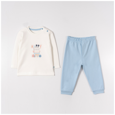 Wholesale Baby 2-Pieces Body and Pants Set 9-24M Pambuliq 2030-6399 Синий