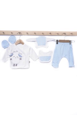Wholesale Baby 5-Piece Newborn Set 0-3M Minizeyn 2014-5552 Синий