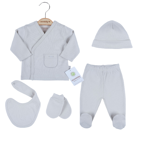 Wholesale Baby 5-Piece Onesies Set 0-3M Ciccimbaby 1043-4777 - 4