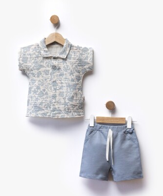 Wholesale Baby Boy 2 Pcs Shorts and T-Shirt Set 6-36M Flexi Baby 2063-217610 Синий