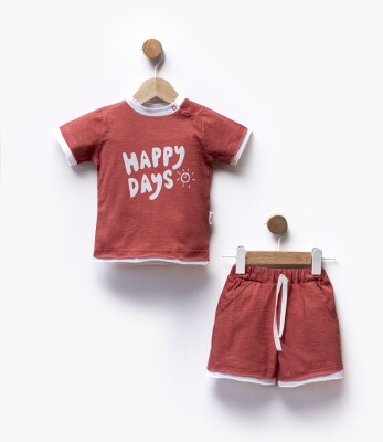 Wholesale Baby Boy 2-Piece Patterned T-shirt and Shorts Set 6-36M Flexi Baby 2063-216387 - Flexi Baby