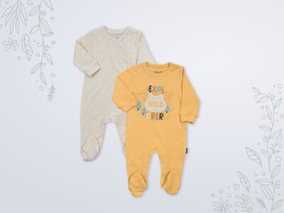 Wholesale Baby Boy 2pcs Jumpsuit Set 1-6M Miniworld 1003-18521 Miniworld 1003-18521 Горчичный