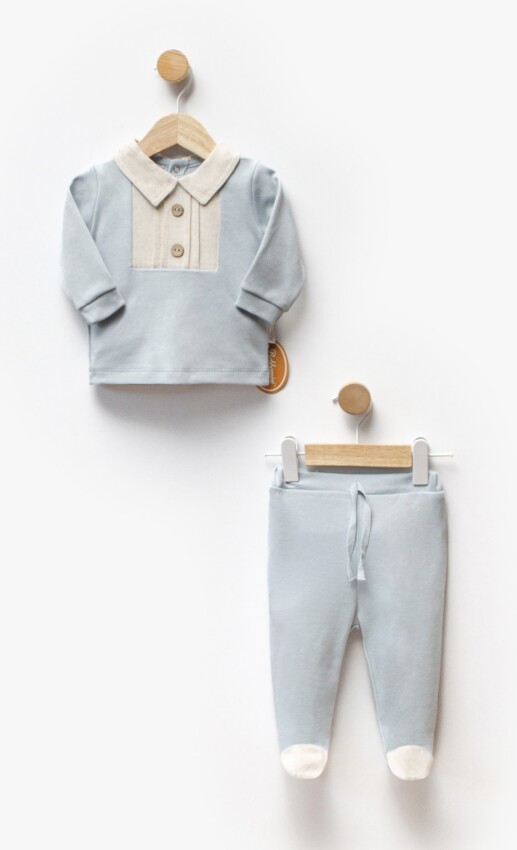 Wholesale Baby Boy 2pcs Linen Body and Pants Set 3-9M Bebbemini 2065-BM-2328 - 2