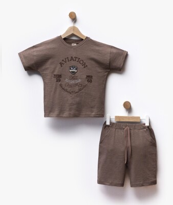 Wholesale Baby Boy 2pcs T-shirt and Shorts Set 2-5Y Flexi Baby 2063-216396 Коричневый 