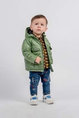 Wholesale Baby Boy 3-Pack Coat Shirt and Jeans Trousers 6-24M Bubbly 2035-2042 - Bubbly