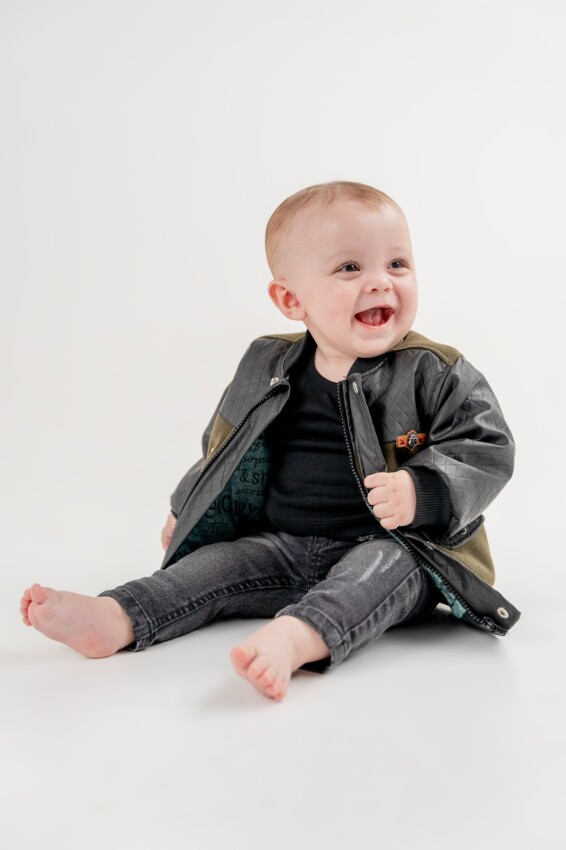 Wholesale Baby Boy 3-Piece Jacket Sweat and Jeans Trousers Set 6-24M Bubbly 2035-2050 - 2