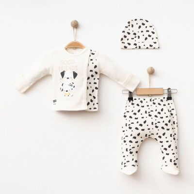 Wholesale Baby Boy 3-Piece Newborn Set 0-3M Gümüş Baby 2043-005005 - 9