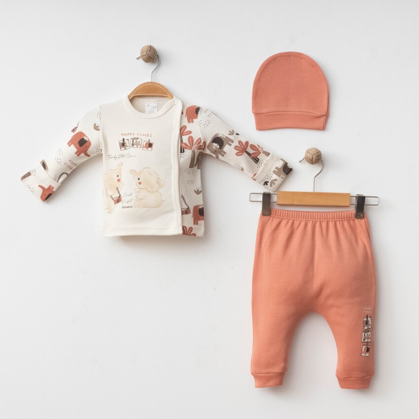 Wholesale Baby Boy 3-piece Newborn Set 0-3M Gümüş Baby 2043-5000-1 - 5