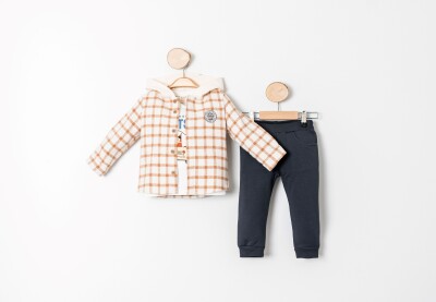 Wholesale Baby Boy 3-Piece Shirt, Bodysuit and Pants Set 9-24M Sani 1068-10002 Горчичный