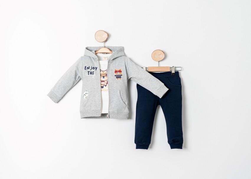 Wholesale Baby Boy 3-Piece Tracksuit 9-24M Sani 1068-10008 - 4