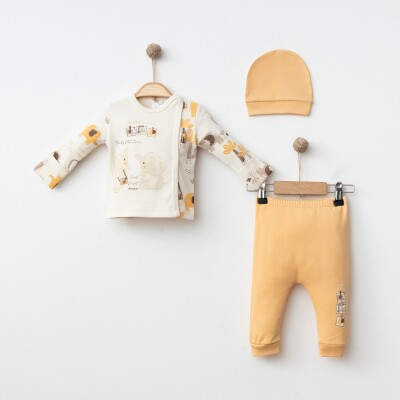 Wholesale Baby Boy 3-Pieces Newborn Set 0-3M Gümüş Baby 2043-005000 - Gümüş Baby (1)