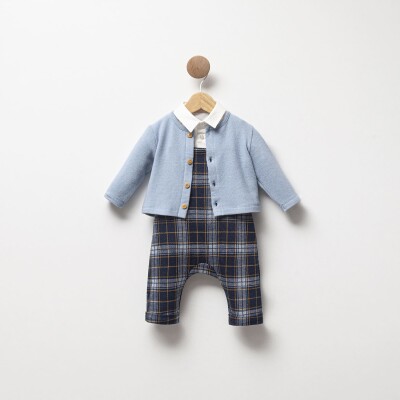 Wholesale Baby Boy 3pcs Jumpsuit Shirt and Cardigan Set 3-9M Cassiope 2061-475495 - 1