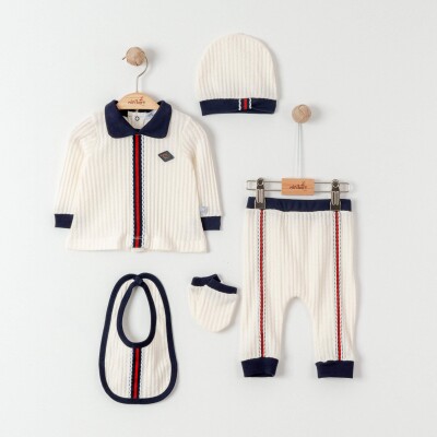 Wholesale Baby Boy 5-Piece Newborn Set 0-6M Miniborn 2019-5171 - Miniborn