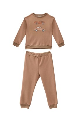 Wholesale Baby Boy Car Printed Tracksuit Set 6-48M Mininio 2062-252M1ARB72 - Mininio