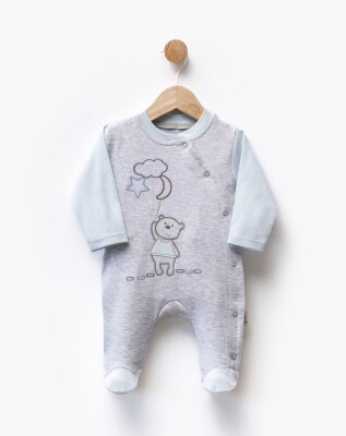 Wholesale Baby Boy Embroidered Jumpsuit 0-6M Flexi Baby 2063-252358 - Flexi Baby