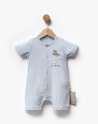 Wholesale Baby Boy Embroidered Jumpsuit 3-9M Flexi Baby 2063-236586 Светло-голубой 