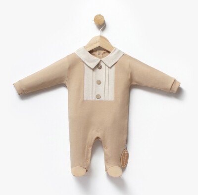 Wholesale Baby Boy Jumpsuit 0-6M Bebbemini 2065-BM-2325 Бежевый 