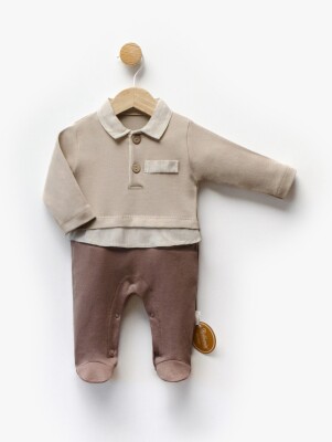 Wholesale Baby Boy Linen Jumpsuit 0-6M Bebbemini 2065-BM-2323 - Bebbemini