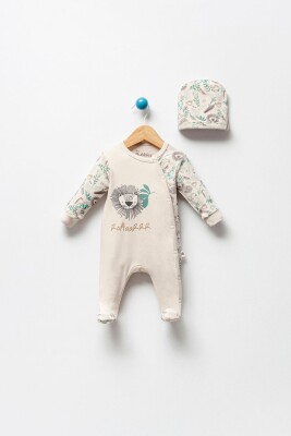 Wholesale Baby Boy Lion Organic Bodysuit 0-9M Bubbles 2040-3116 - Bubbles