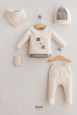 Wholesale Baby Boy Newborn 5-piece Baby Boy Newborn 5-piece Baby Suit 0-1M Tongs 1028-5326 Серый 