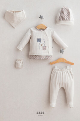 Wholesale Baby Boy Newborn 5-piece Baby Boy Newborn 5-piece Baby Suit 0-1M Tongs 1028-5326 - Tongs