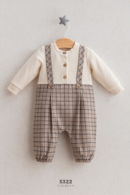 Wholesale Baby Boy Newborn Onesie 0-6M Tongs 1028-5322 Серый 