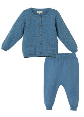 Wholesale Baby Boy Organic Cotton 2-Piece Set 3-18M Patique 1061-21141 - Uludağ Triko (1)