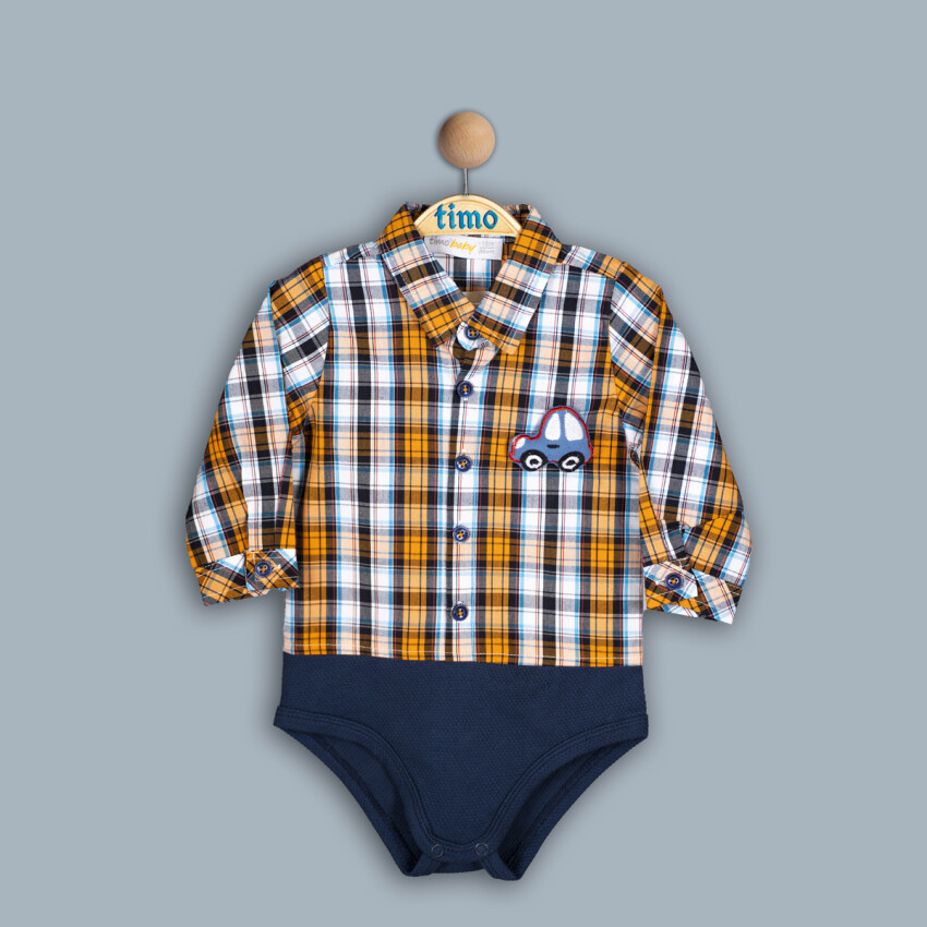 Wholesale Baby Boy Plaid Bodysuit 6-24M Timo 1018-TE4DÜ202243561 - 3