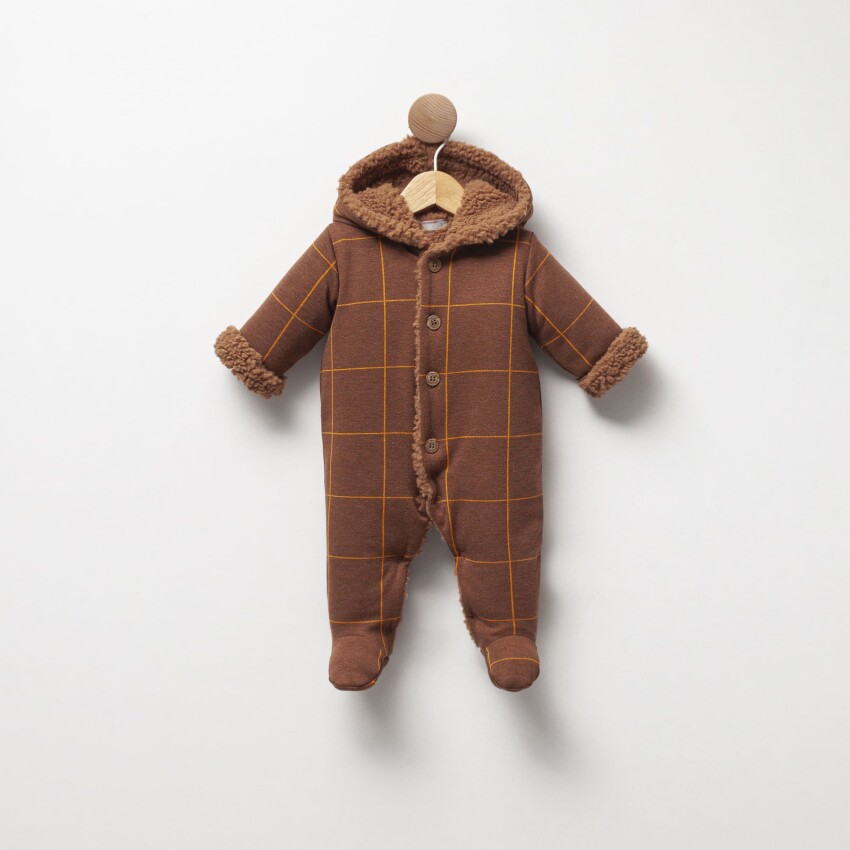 Wholesale Baby Boy Plush Lined Jumpsuit 2-6M Cassiope 2061-487178 - 1