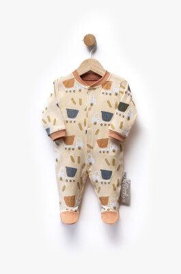 Wholesale Baby Boy Printed Jumpsuit 0-6M Flexi Baby 2063-252283 - 3