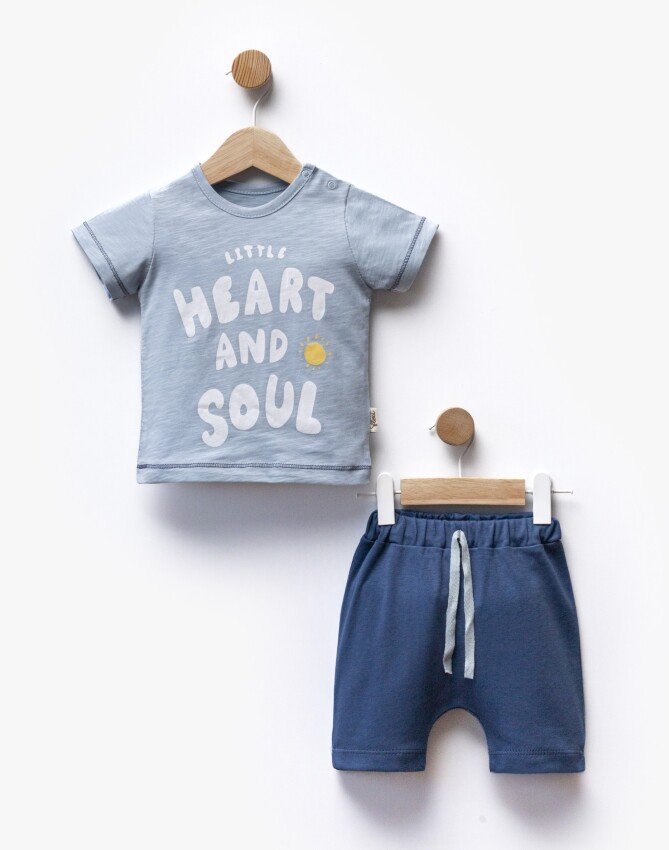 Wholesale Baby Boy Printed T-Shirt and Shorts Set 6-36M Flexi Baby 2063-216386 - 1