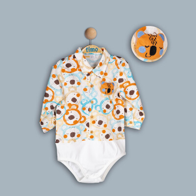 Wholesale Baby Boy Shirt 6-24M Timo 1018-TE4DÜ042243451 Бежевый 