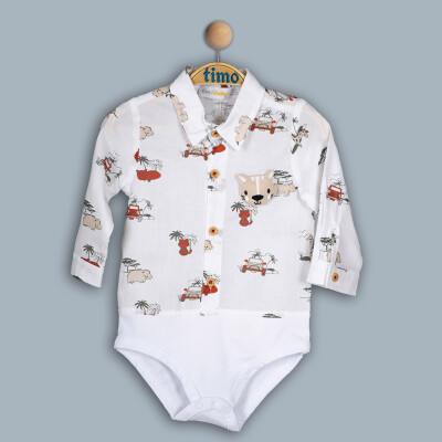 Wholesale Baby Boy Shirt Suitcase 6-24M Timo 1018-TE4DÜ042241601 - Timo