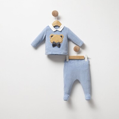 Wholesale Baby Boy Sweat and Trousers Set 2-6M Cassiope 2061-473780 - 1