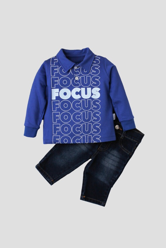 Wholesale Baby Boys 2-Piece Long Sleeve T-Shirt and Denim Pants 9-24M Kidexs 1026-35033 - 4