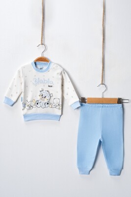 Wholesale Baby Boys 2-Piece Pajama Set 3-9M Hoppidik 2017-2204 Голубой 