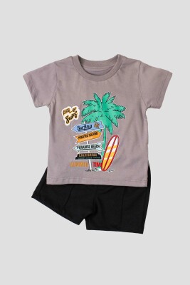 Wholesale Baby Boys 2-Piece Printed T-shirt and Shorts Set 6-24M Kidexs 1026-65109 - 1