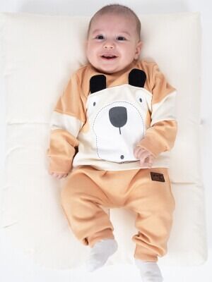 Wholesale Baby Boys 2-Piece Set 3-12M Serkon Baby&Kids 1084-M1883 Коричневый 