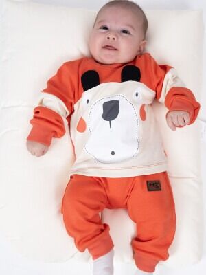 Wholesale Baby Boys 2-Piece Set 3-12M Serkon Baby&Kids 1084-M1883 Черепичный цвет