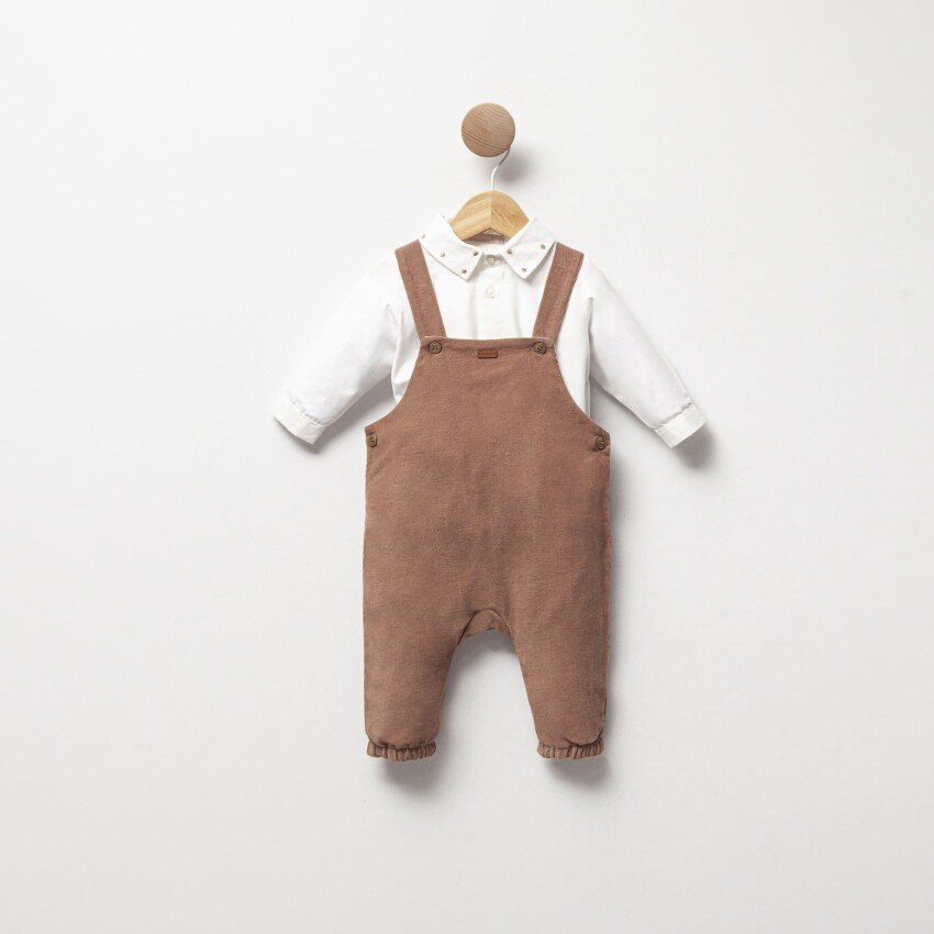 Wholesale Baby Boys 2-Piece Shirt and Overalls Set 3-9M Cassiope 2061-485799 - 1