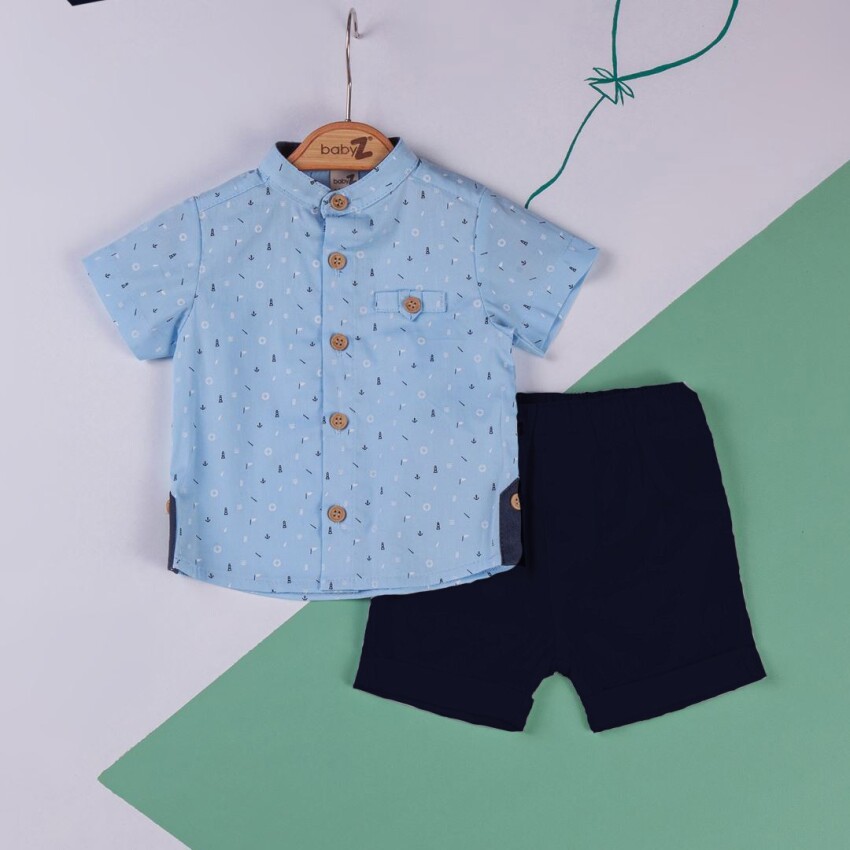 Wholesale Baby Boys 2-Piece Shirt and Shorts set 6-18M BabyZ 1097-4696 - 1